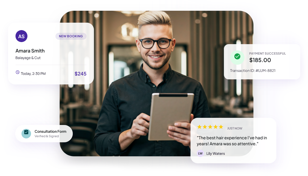 Salon scheduling software calendar for appointment management