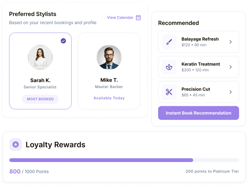 Personalized Client Booking