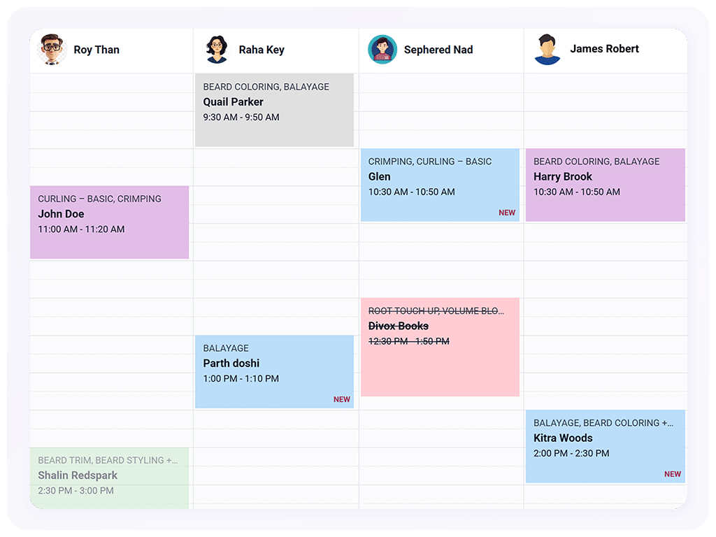 Online salon appointment booking system