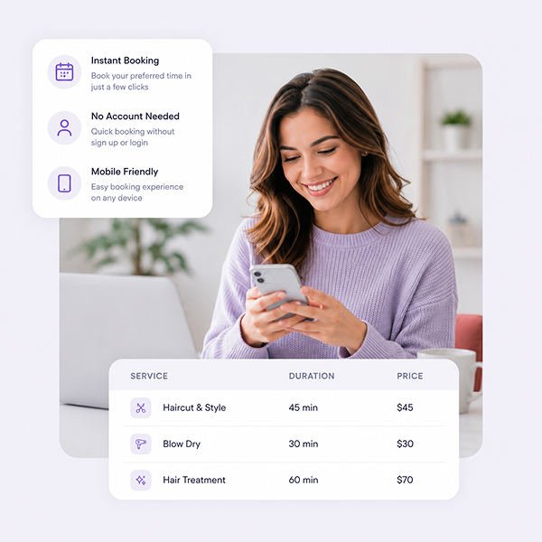 Book anytime anywhere