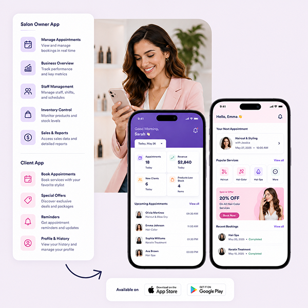 Mobile Apps for Salon Owners Clients
