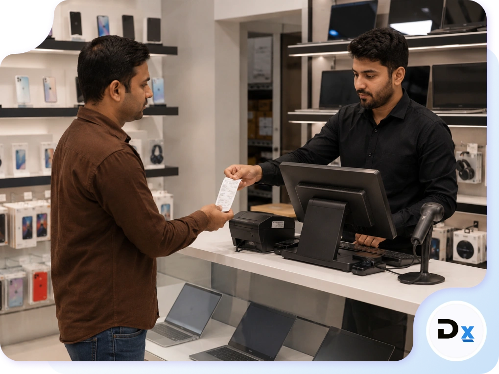 Fast POS Billing with Device Warranty Information